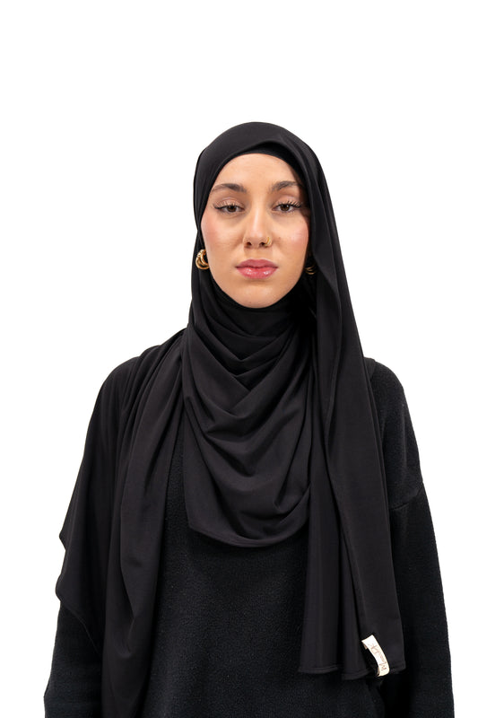 HIJAB JERSEY PREMIUM NOIR