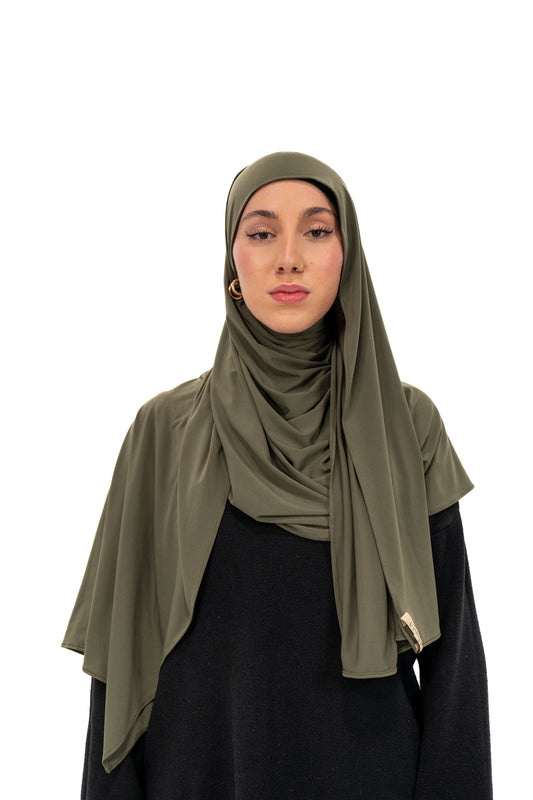 HIJAB JERSEY PREMIUM KAKI