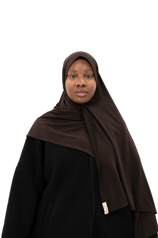 HIJAB JERSEY PREMIUM MARRON